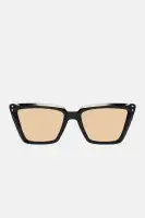 Cat Eye Frame Plastic Lens Black/Orange(Black/Orange,OS)