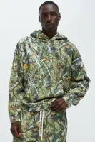 Camouflage Hoodie Long Sleeve Polyester Cotton with Skinny Flare Sweatpants