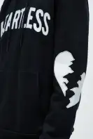 Hoodie Long Sleeve Screen Print Kangaroo Pocket Imported(Black,S)
