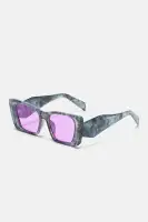 Cat Eye Plastic Frame Glasses with Colored Lenses (Grey/Combo)(Grey/combo,OS)