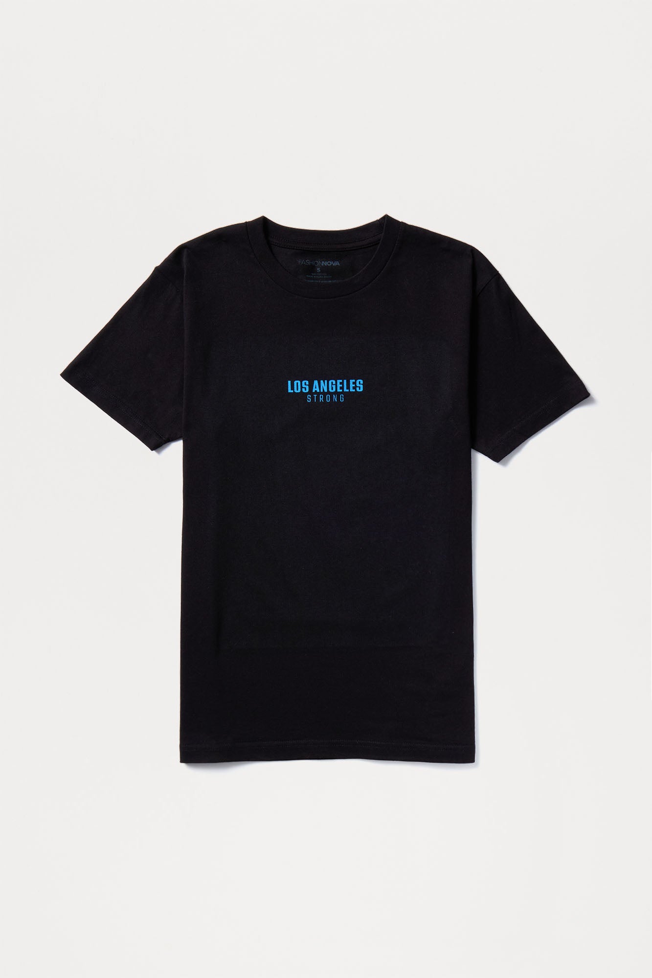 Men's Black Crew Neck Short Sleeve Cotton T-Shirt with Front Screen Print - Soft & Stretchy Fit