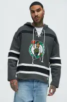 Grey Drawstring Hood Long Sleeve Ribbed Cuff Hem Imported Top