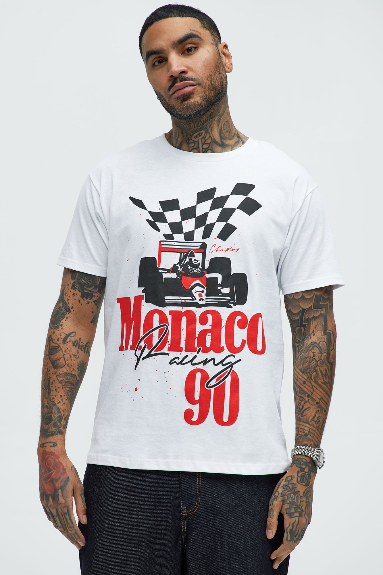 Crew Neck Short Sleeve Screen-Printed 100% Cotton T-Shirt