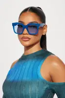 Blue Square Plastic Frame with Color Lens