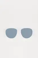 Shield Sunglasses - Black and White Standard Lens Plastic Frame(White,OS)