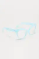 Stylish Cat Eye Glasses with Blue Light Lens, Plastic Frame in Purple & Blue(Blue,OS)