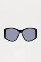Imported Round Standard Plastic Lens Sunglasses(Black,OS)