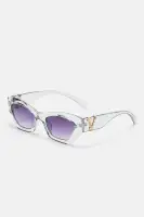 Plastic Frame - Black & Grey (Standard Lens Hardware Temple Detail)(Grey,OS)