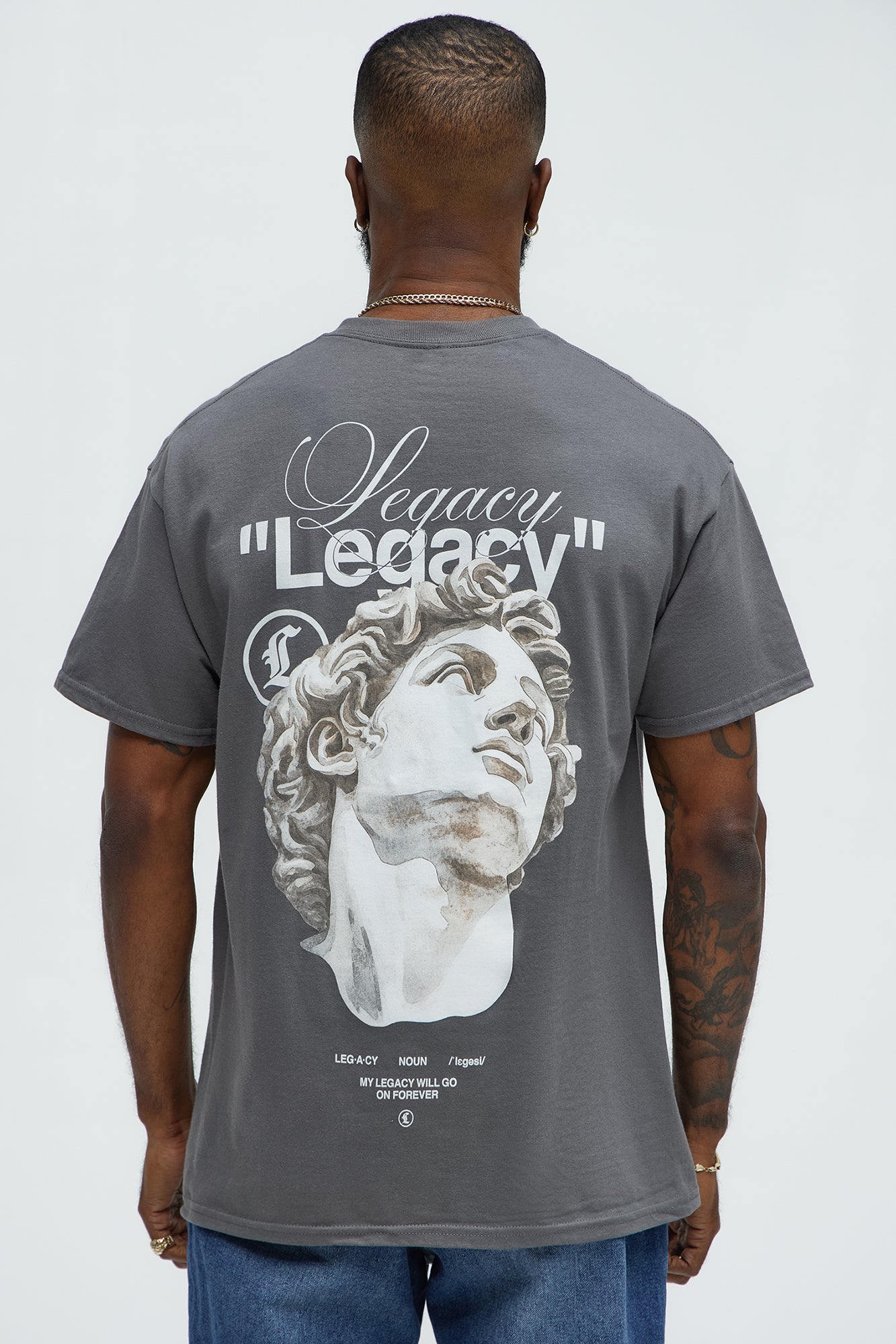 Crew Neck Short Sleeve Screen-Printed 100% Cotton T-Shirt