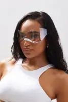 Rimless Clear Lens Shield Frame Glasses – Stylish and Functional Eyewear