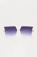 Grey And Brown Combo Square Frame Rimless Clear Lens Imported Eyewear(Grey,OS)