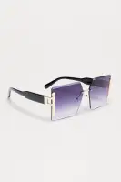 Grey And Brown Combo Square Frame Rimless Clear Lens Imported Eyewear(Grey,OS)
