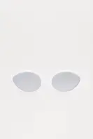 Cat Eye Standard Lens Plastic Frame Imported Sunglasses(White,OS)