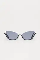 Black Cat Eye Sunglasses(Black,OS)