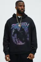 Hoodie Long Sleeve Screen Print Kangaroo Pocket