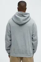 Heather Grey Hoodie Long Sleeve Printed Cotton Polyester Imported(Heather Grey,S)