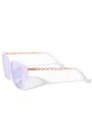 Purple Cat Eye Plastic Chain Temple Glasses(Purple,OS)