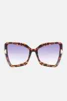 Rhinestone Detail Hinge Closure Fashion Hoop Earrings(Tortoise,OS)