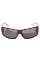 Pink & Mint Heart Rhinestone Shield Frame Plastic Sunglasses(Pink,OS)