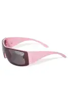 Pink & Mint Heart Rhinestone Shield Frame Plastic Sunglasses(Pink,OS)