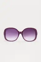 Round Purple Plastic Frame Sunglasses