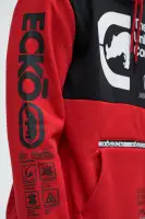 Drawstring Hoodie Long Sleeve Printed Polyester Imported(Red/Black,S)