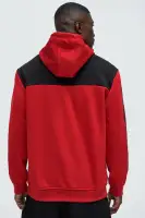 Drawstring Hoodie Long Sleeve Printed Polyester Imported(Red/Black,S)