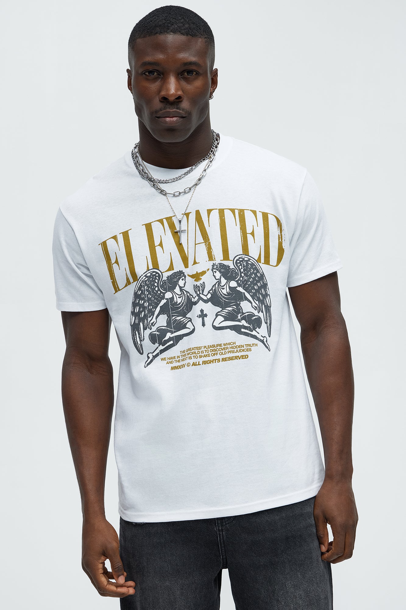 Crew Neck Short Sleeve Screen-Printed 100% Cotton T-Shirt