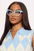 Stylish Cat Eye Glasses with Blue Light Lens, Plastic Frame in Purple & Blue