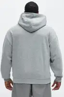 Heather Grey Hoodie Long Sleeve Printed Cotton Polyester Imported(Heather Grey,S)