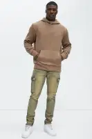Heather Grey 100% Cotton Full Zip Long Sleeve Jacket(LightBrown,S)