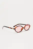 Tortoise Round Plastic Eyewear With Colored Lenses(Tortoise,OS)