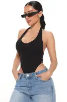Black & Brown Square Plastic Frame Glasses