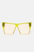 Plastic Frame Standard Lens Imported Cat Eye Sunglasses(Green,OS)