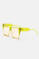 Plastic Frame Standard Lens Imported Cat Eye Sunglasses(Green,OS)