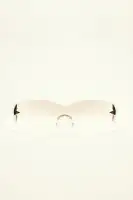 Clear Shield Frame Rimless Star Detail(Clear,OS)
