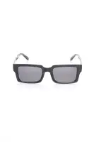 Black Square Clear Plastic Standard Lens Eyewear(Black,OS)