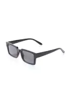 Black Square Clear Plastic Standard Lens Eyewear(Black,OS)