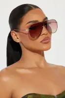 Aviator Sunglasses Gradient Lens Metal Frame