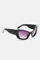Cat Eye Sunglasses - Plastic Frame, Black Lens(Black,OS)