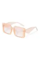 Brown, Black, and Nude Square Plastic Frame(Nude,OS)