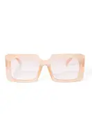 Brown, Black, and Nude Square Plastic Frame(Nude,OS)