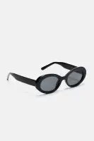 Round Sunglasses - Plastic Frame, Available in Pink & Black(Black,OS)