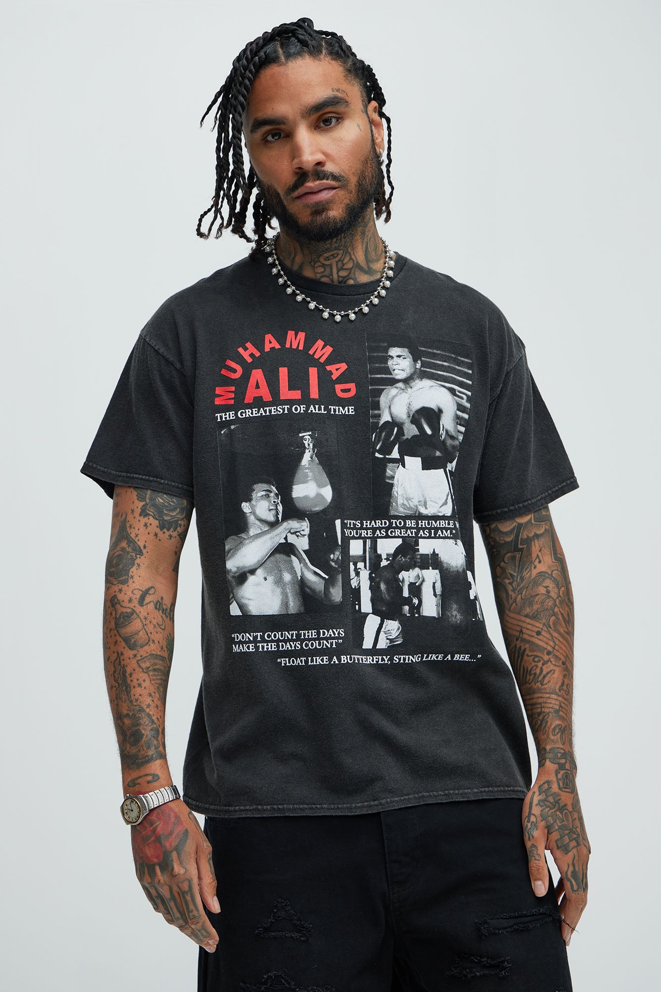 Crew Neck Short Sleeve Screen-Printed Cotton T-Shirt