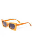 Stylish Cat Eye Plastic Frames in Black, Nude, and Orange(Orange,OS)