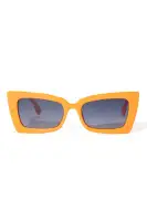 Stylish Cat Eye Plastic Frames in Black, Nude, and Orange(Orange,OS)