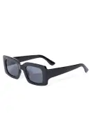 Square Plastic Frame Standard Lens Imported Eyewear(Black,OS)