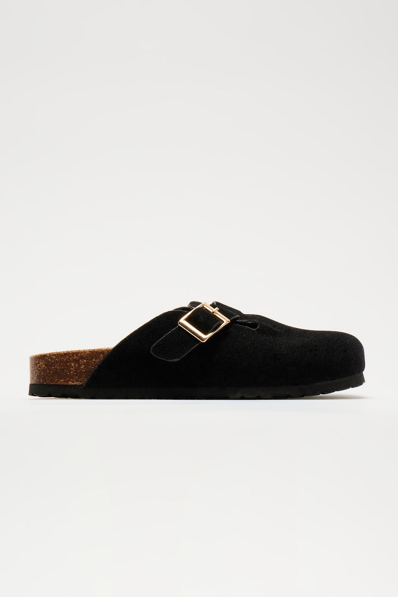Stylish Casual Slides - Buckle Detail Round Toe Flat Heel in Black & Green | Imported Comfort