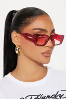 Red & Pink Square Plastic Frame Color Lens