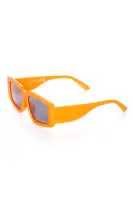 Square Frame Plastic Glasses - Available in Black, Tan, and Orange(Orange,OS)